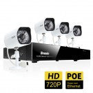 4 Channel 720P NVR with 2 Bullet + 2 Dome WiFi Network IP Cameras & 1TB HDD