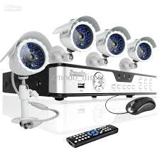 4 Channel Home Security Camera System & 4 Cameras