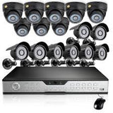 16 Channel DVR Recorder System 700TVL Surveillance Security Camera Kit 2TB