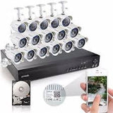 16CH H.264 DVR & 16 CCD IR Outdoor Security Camera System with No Hard Drive