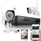 4 Channel 720P NVR with 4 Outdoor Bullet WiFi Network IP Cameras & 1TB HDD