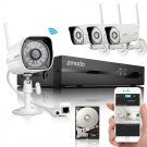 4 Channel 720P NVR with 2 Bullet + 2 Dome WiFi Network IP Cameras & 1TB HDD